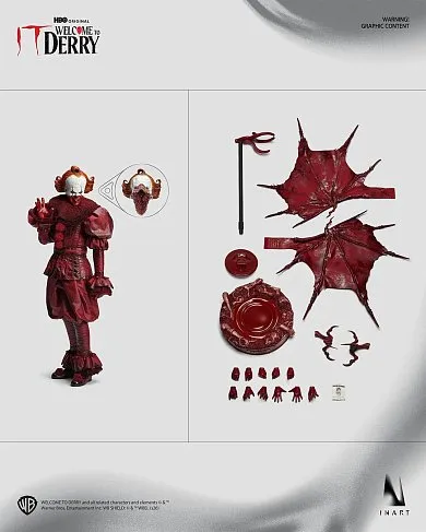 Фигурка Пеннивайз — Inart Ag A045 Welcome to Derry Pennywise Bloody 1/6 Figure