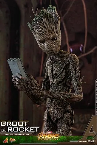Фигурки Грута и Ракеты — Hot Toys Avengers Infinity War 1/6 Groot Rocket