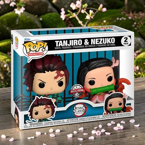 Фигурка Demon Slayer Kimetsu no Yaiba Tanjiro & Nezuko Exclusive — Funko Pop! Vinyl 2-pack