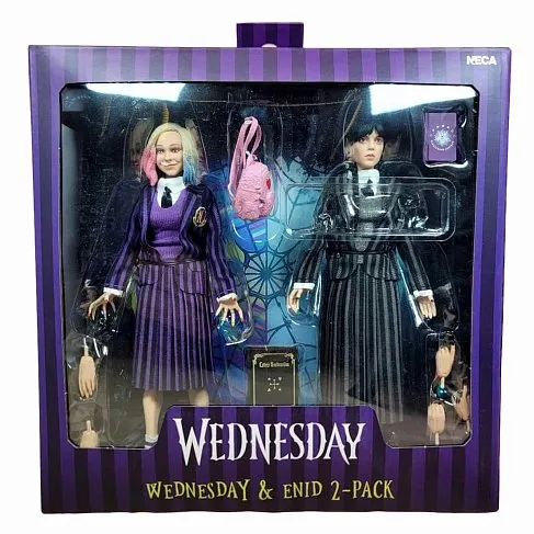 Фигурка Wednesday Addams and Enid Sinclair Nevermore Uniforms — Neca Clothed Action Figure