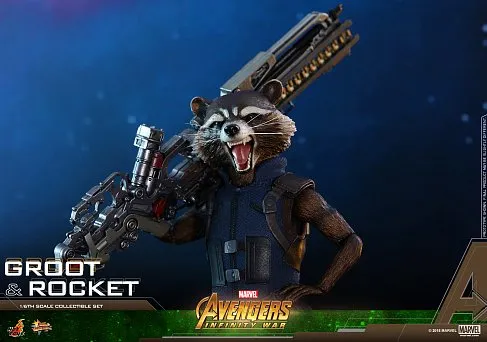 Фигурки Грута и Ракеты — Hot Toys Avengers Infinity War 1/6 Groot Rocket