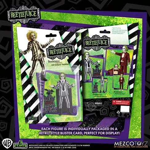 Фигурка Битлджус — Mezco Beetlejuice 5 Points Action Figure Set of 2