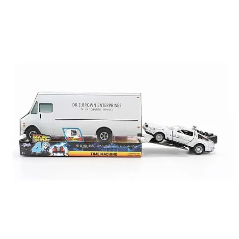 Модель ДеЛориан — Back to the Future 40th Anniversary Delorean Frost Effect 1/32 Die-cast Model Van Box Limited Edition