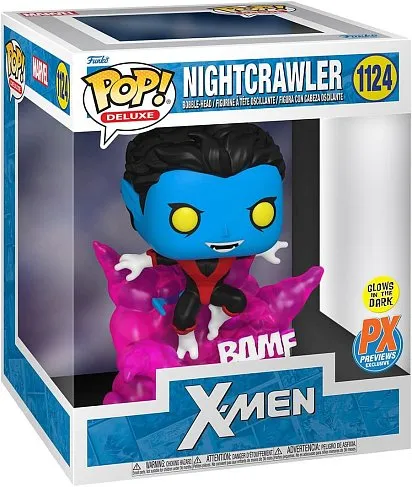 Фигурка X-Men Teleporting Nightcrawler Glow-in-the-Dark Deluxe Pop! - Previews Exclusive