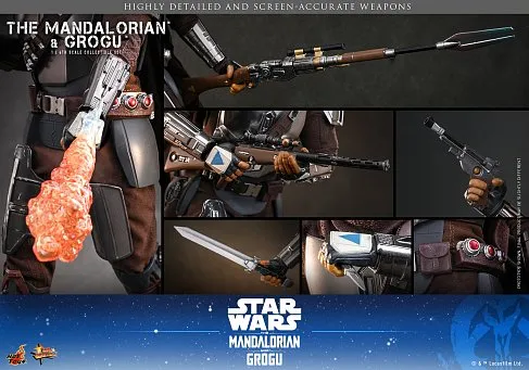 Фигурки Мандалорец и Грогу — Hot Toys MMS872 The Mandalorian and Grogu 1/6 Deluxe