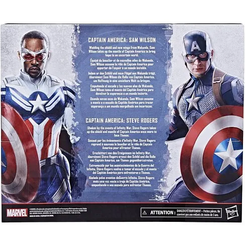 Фигурка Captain America 2-Pack Steve Rogers and Sam Wilson MCU — Hasbro Marvel Legends