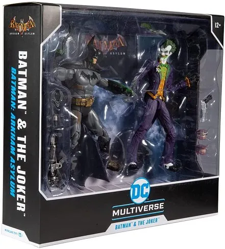 Фигурка Джокер и Бэтмен — McFarlane Toys Arkham Asylum Joker Batman 2-pack