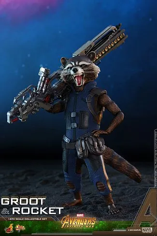 Фигурки Грута и Ракеты — Hot Toys Avengers Infinity War 1/6 Groot Rocket