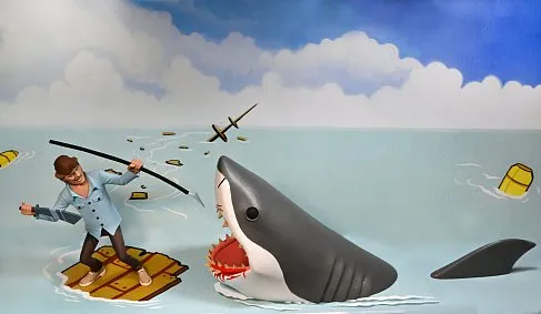 Фигурки Челюсти — Neca Toony Terrors Jaws Quint 2-Pack