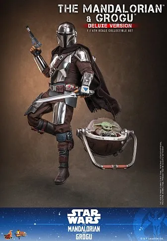 Фигурки Мандалорец и Грогу — Hot Toys MMS872 The Mandalorian and Grogu 1/6 Deluxe