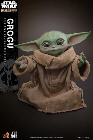 Фигурка Малыш Грогу — Hot Toys LMS015 The Mandalorian Grogu 1/1