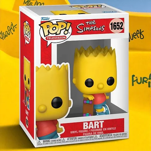Фигурка Simpsons Bart Simpson w Skateboard — Funko Pop! Vinyl 1652