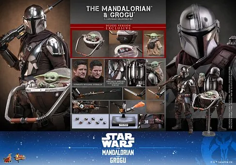 Фигурки Мандалорец и Грогу — Hot Toys MMS872 The Mandalorian and Grogu 1/6 Deluxe