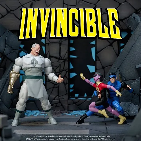 Фигурки Неуязвимый — Invincible With Kid Omni Man & Conquest Limited Action Figure Set
