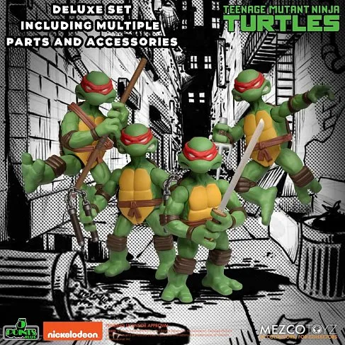 Фигурки Черепашки-Ниндзя — Mezco 5 Points TMNT Deluxe Set