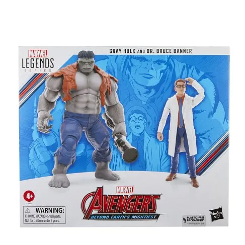 Фигурки Халк — Hasbro Marvel Legends Gray Hulk Vs Bruce Bunner 2-Pack