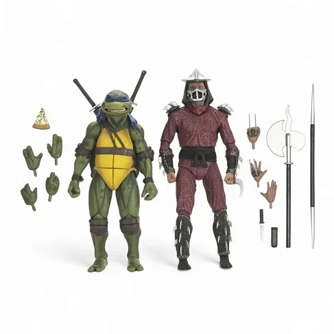 Фигурки Roof Top Battle Shredder vs Leo 2-pack — Neca Teenage Mutant Ninja Turtles 1990