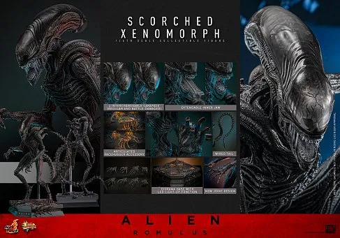 Фигурка Scorched Xenomorph — Hot Toys Alien Romulus 1/6 