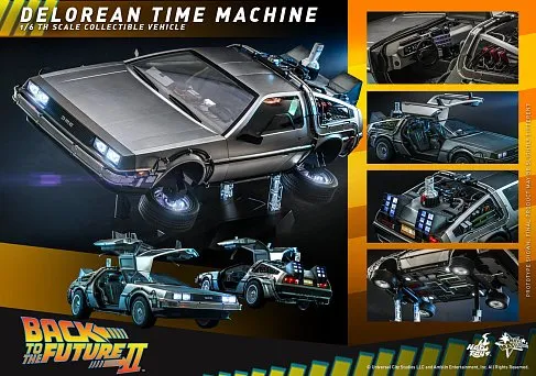 Модель DeLorean Time Machine — Hot Toys MMS636 Back to the Future II 1/6
