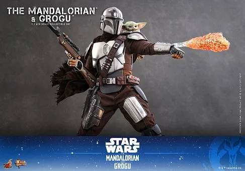 Фигурки Мандалорец и Грогу — Hot Toys MMS872 The Mandalorian and Grogu 1/6 Deluxe