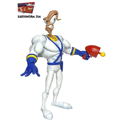 Фигурка Червяк Джим — Earthworm Jim and Snot Action Figure