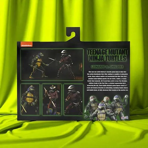 Фигурки Roof Top Battle Shredder vs Leo 2-pack — Neca Teenage Mutant Ninja Turtles 1990
