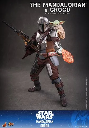 Фигурки Мандалорец и Грогу — Hot Toys MMS872 The Mandalorian and Grogu 1/6 Deluxe