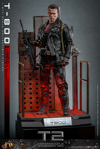 Фигурка Terminator 2 DX46 — Hot Toys Battle Damaged T-800V2 1/6