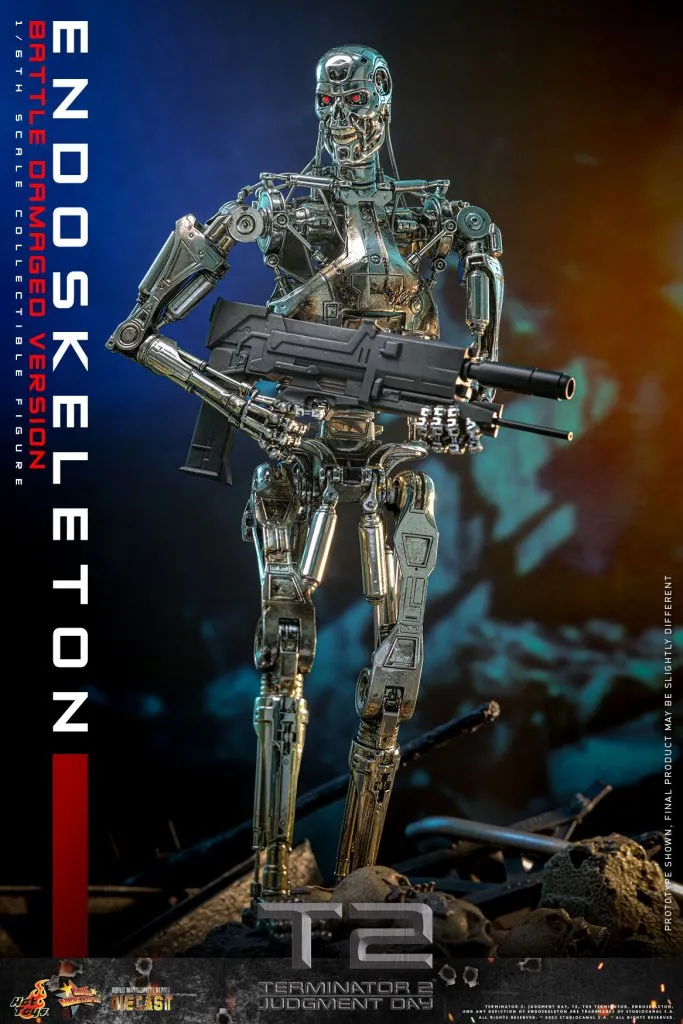 купить Фигурка Эндоскелет — Hot Toys Terminator 2 Endoskeleton Battle Damaged Version 1:6 Figure 5.jpg