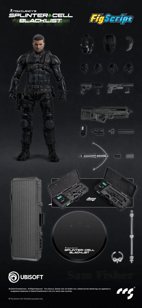 купить CCSToys Splinter Cell: Blacklist FigScript Sam Fisher 1:12 Scale Figure 13.jpg