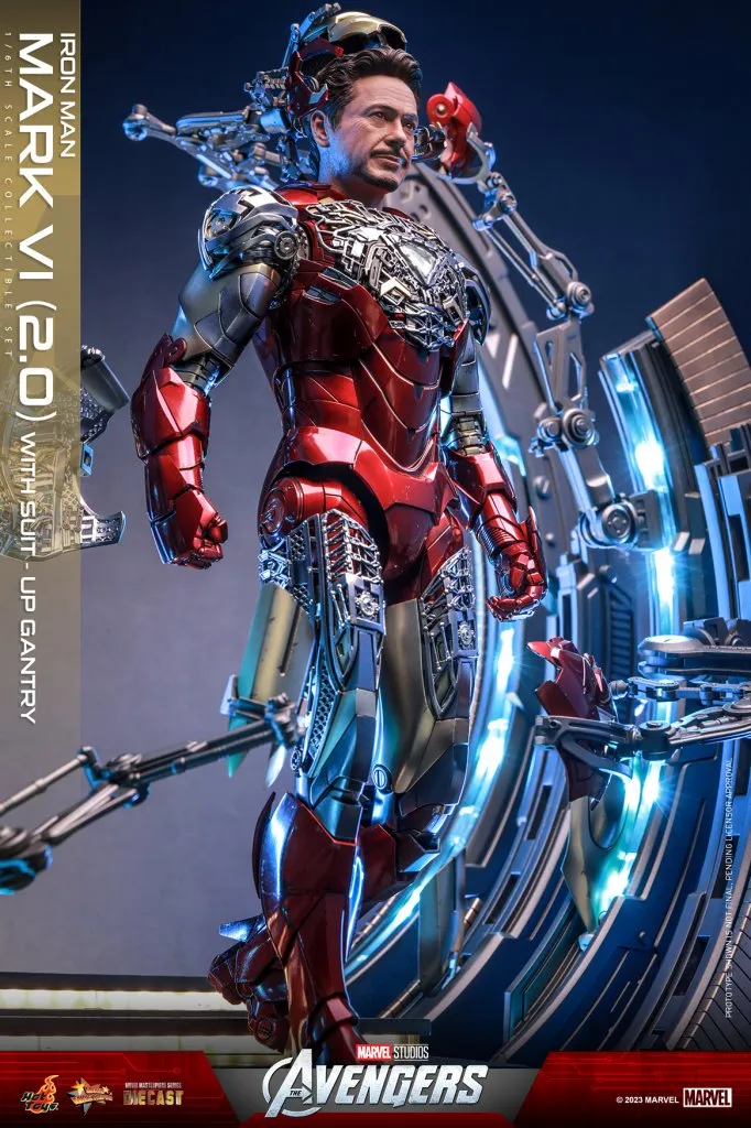 купить Hot Toys The Avengers – Iron Man Mark VI (2.0) with Suit-Up Gantry 1:6th Scale Collectible Set 14.jpeg