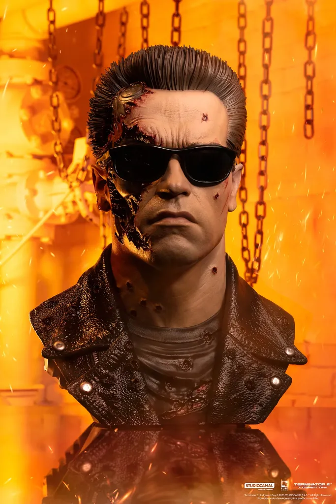купить PureArts Terminator 2 T-800 Model 101 Battle Damaged 1:1 Scale Art Mask 3.jpg
