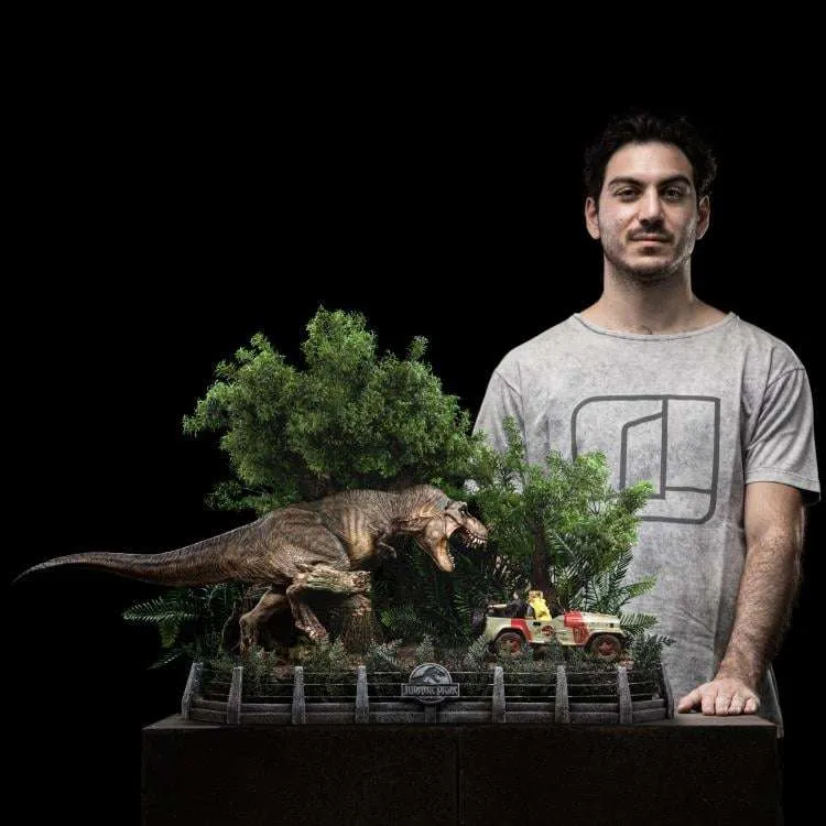 купить Фигурка Jurassic park demi art t-rex attacks 1:20 statue 10.jpg