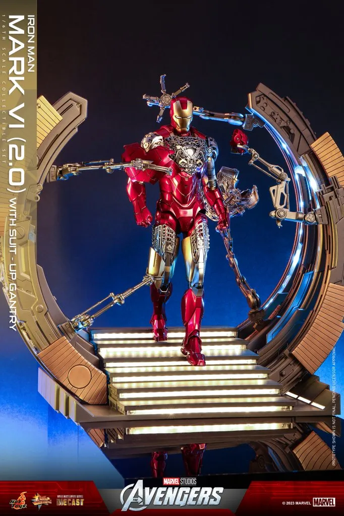 купить Hot Toys The Avengers – Iron Man Mark VI (2.0) with Suit-Up Gantry 1:6th Scale Collectible Set 12.jpeg