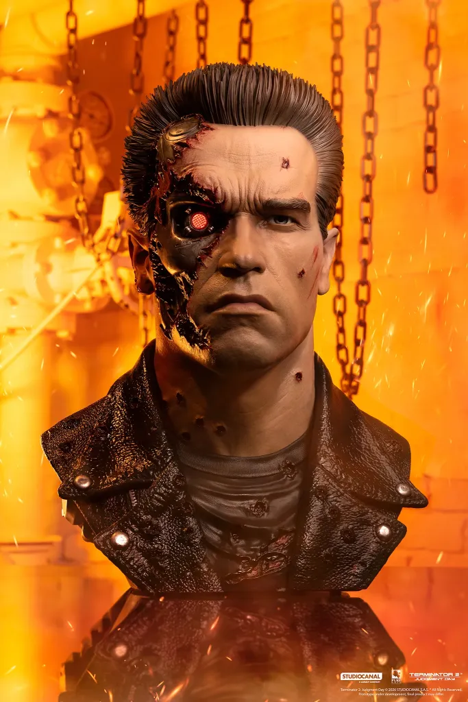 купить PureArts Terminator 2 T-800 Model 101 Battle Damaged 1:1 Scale Art Mask 1.jpg