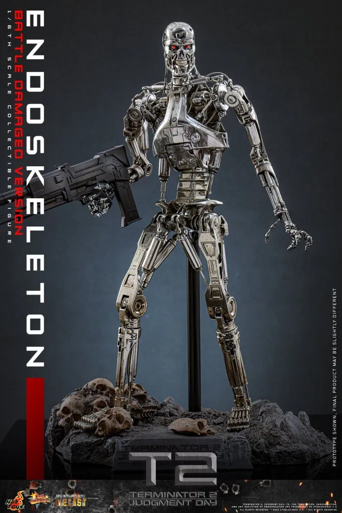 купить Фигурка Эндоскелет — Hot Toys Terminator 2 Endoskeleton Battle Damaged Version 1:6 Figure 3.jpg