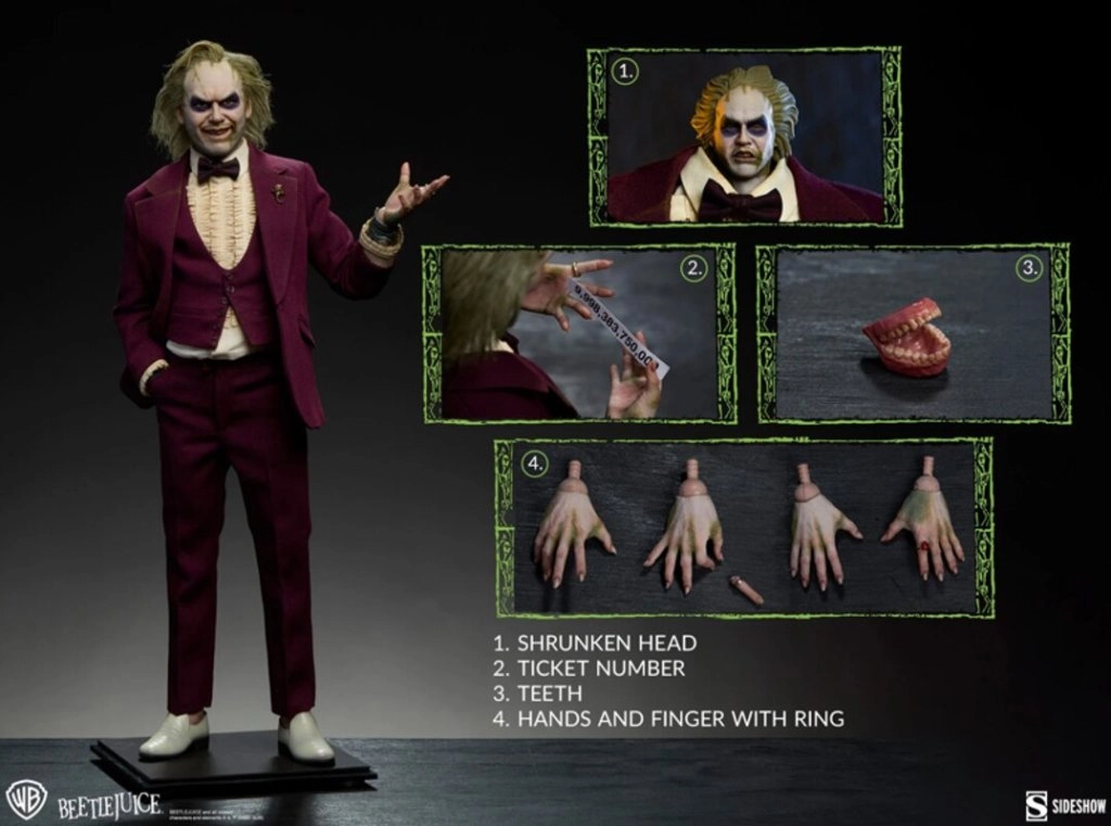 купить Фигурка Sideshow Collectibles Beetlejuice (1988) Beetlejuice (Wedding Ver.) and Lydia Deetz (Wedding Ver.) 1:6 Scale Figures 10.jpg