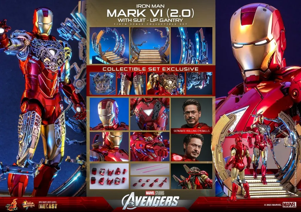 купить Hot Toys The Avengers – Iron Man Mark VI (2.0) with Suit-Up Gantry 1:6th Scale Collectible Set 23.jpeg