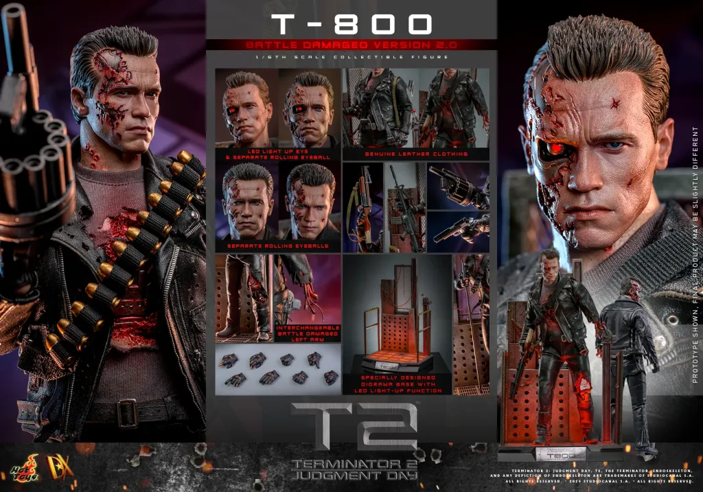 купить Фигурка Terminator 2 DX46 — Hot Toys Battle Damaged T-800V2 1:6 10.jpg