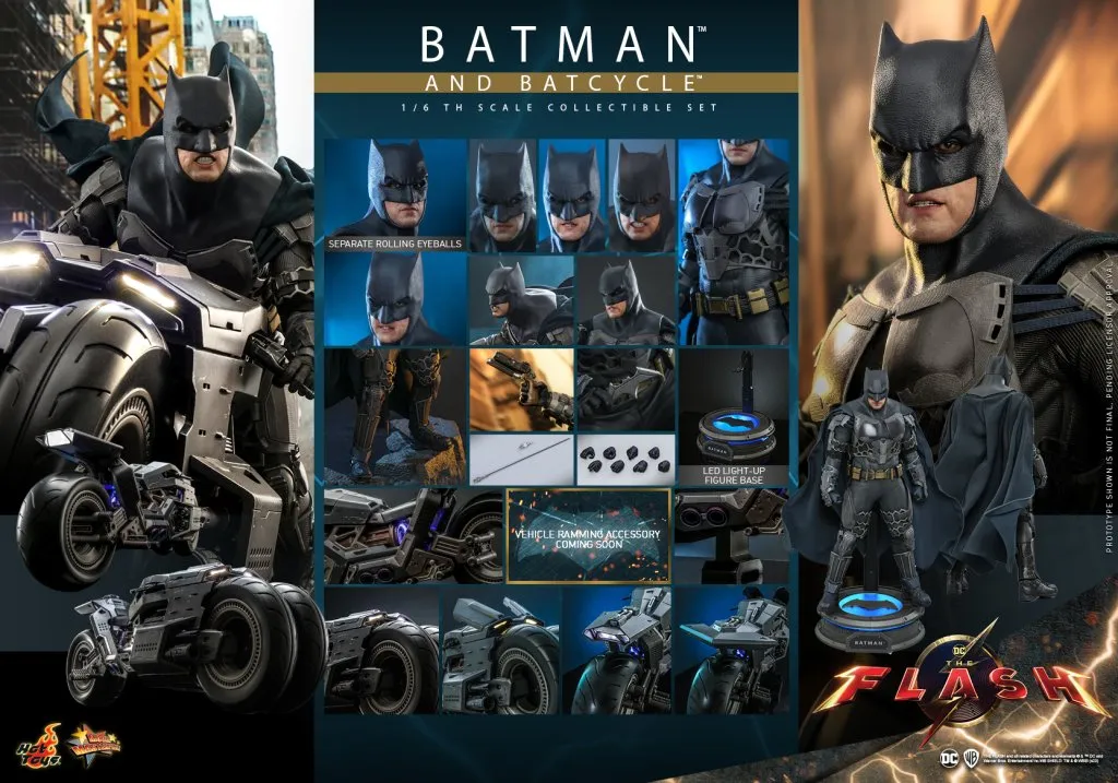 купить Фигурка Hot Toys MMS705 The Flash – Batman Batcycle 1:6 Scale Collectible Set 4.jpeg
