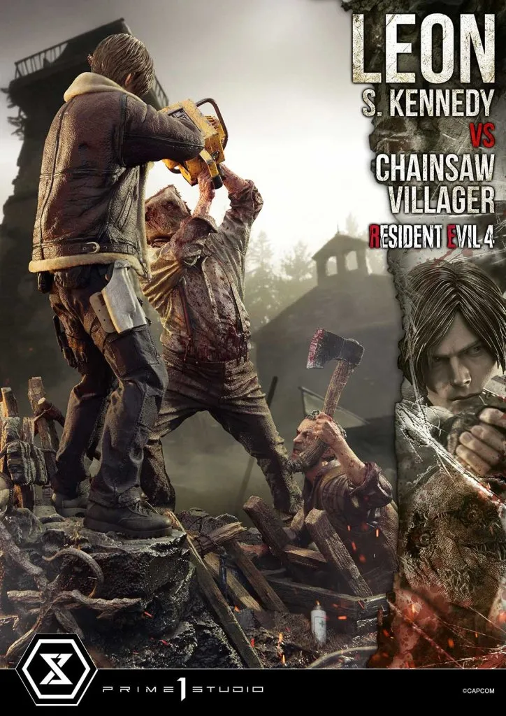 купить Фигурка Prime 1 Resident Evil 4 Leon S. Kennedy vs Chainsaw Villager 1:4 2.jpg