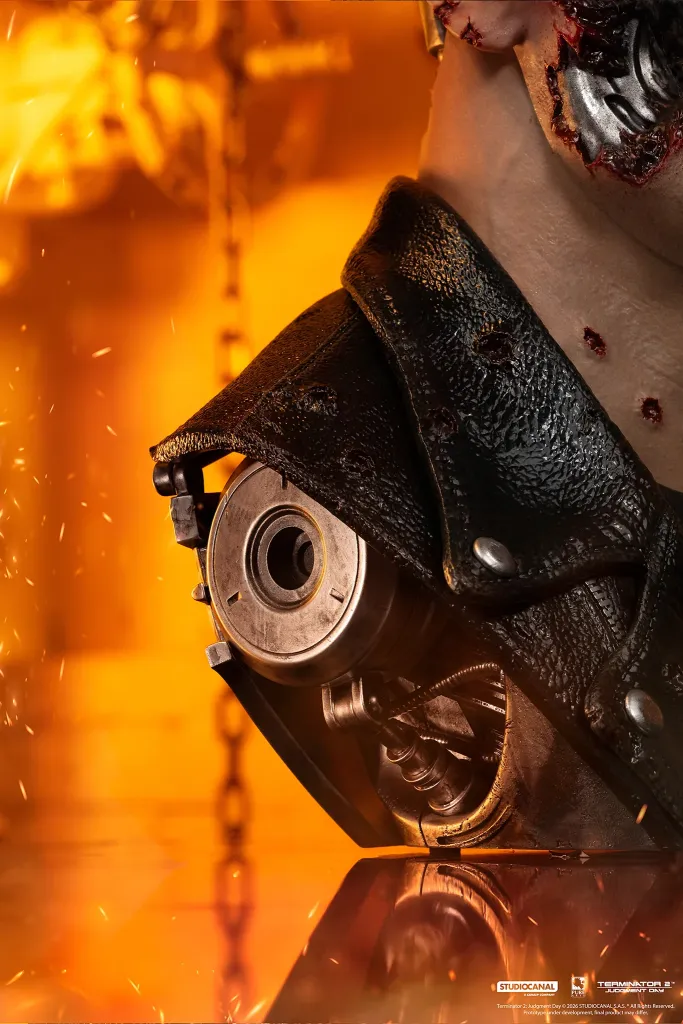 купить PureArts Terminator 2 T-800 Model 101 Battle Damaged 1:1 Scale Art Mask 7.jpg