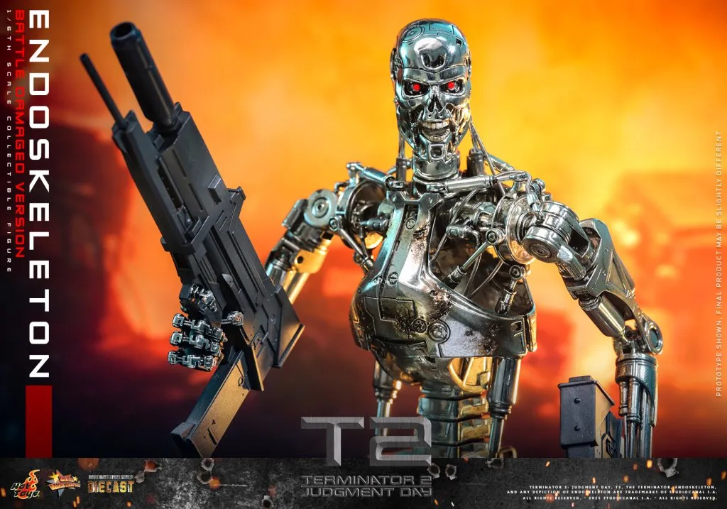 купить Фигурка Эндоскелет — Hot Toys Terminator 2 Endoskeleton Battle Damaged Version 1:6 Figure 10.jpg