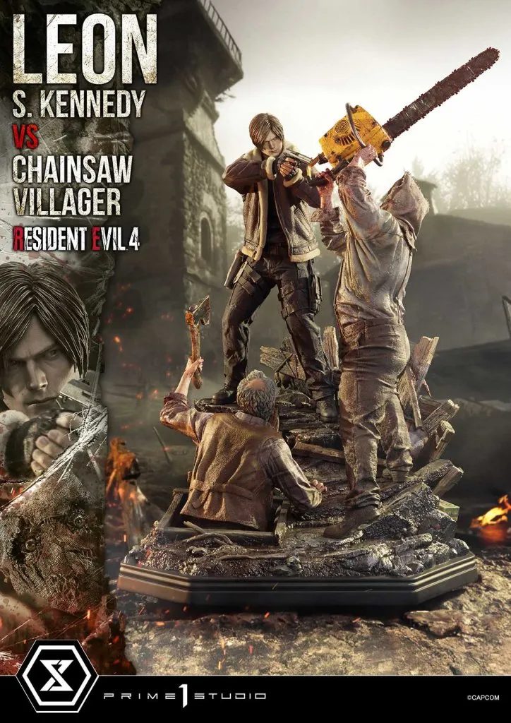 купить Фигурка Prime 1 Resident Evil 4 Leon S. Kennedy vs Chainsaw Villager 1:4 1.jpg