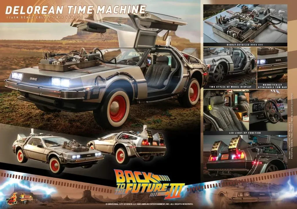 купить Hot Toys MMS738 Back to the Future III DeLorean Time Machine 1:6 Collectible Vehicle 7.jpg