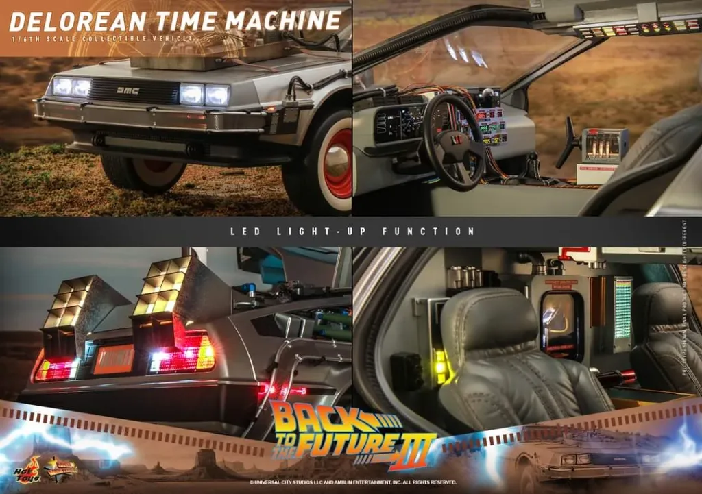 купить Hot Toys MMS738 Back to the Future III DeLorean Time Machine 1:6 Collectible Vehicle 13.jpg