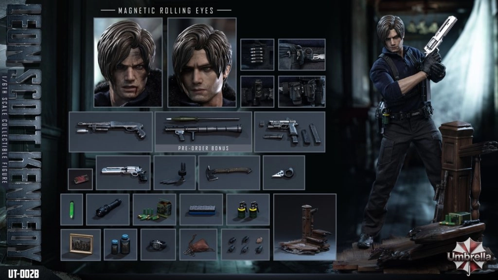 купить Фигурка Umbrella 1:6 UT-002A & UT-002B Leon Scott Kennedy 24.jpg