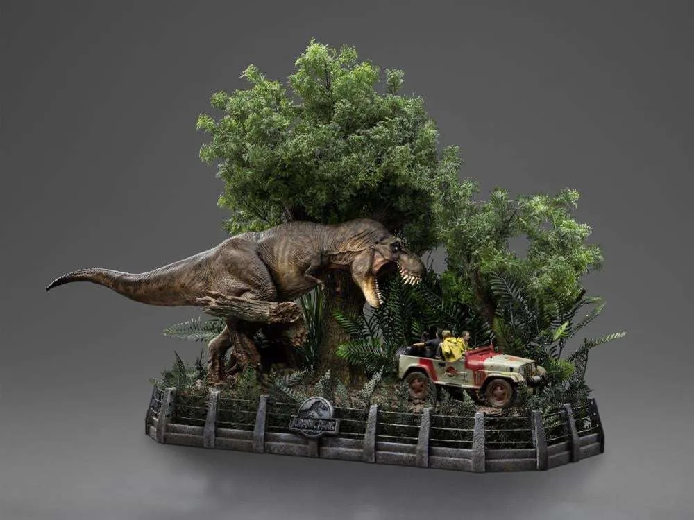 купить Фигурка Jurassic park demi art t-rex attacks 1:20 statue 2.jpg