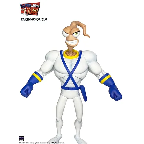 Фигурка Червяк Джим — Earthworm Jim Body and Head Parts Set Figure