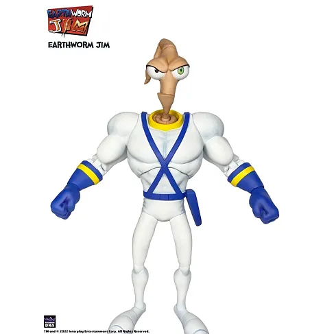 Фигурка Червяк Джим — Earthworm Jim Body and Head Parts Set Figure